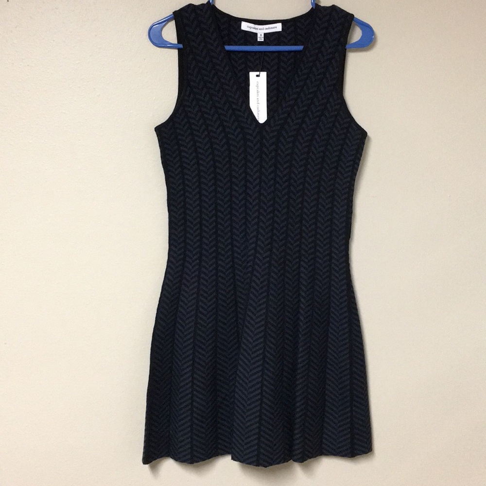 Fit and Flare Herringbone Dress
